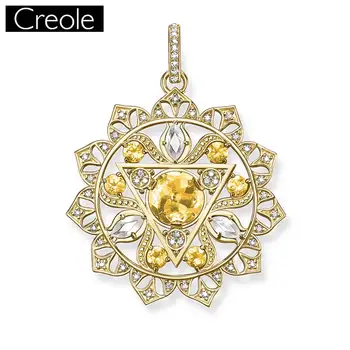 

Pendant Solar Plexus Chakra 925 Sterling Silver For Women & Men Trendy Sun Gift Europe Style Pendant Fit Link Necklace