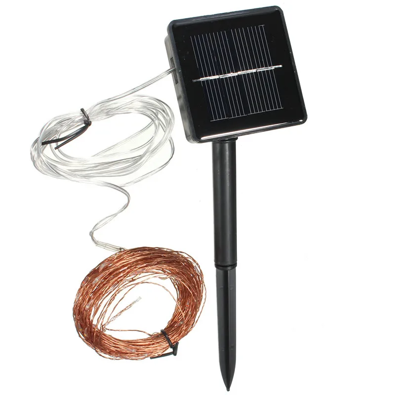 

Светящаяся гирлянда из медной проволоки на солнечной батарее, 20 м, 200