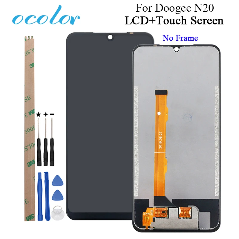 Ocolor Для Doogee N20 ЖК-дисплей и кодирующий преобразователь сенсорного экрана в сборе Замена с инструментами+ клей для телефона Doogee N20