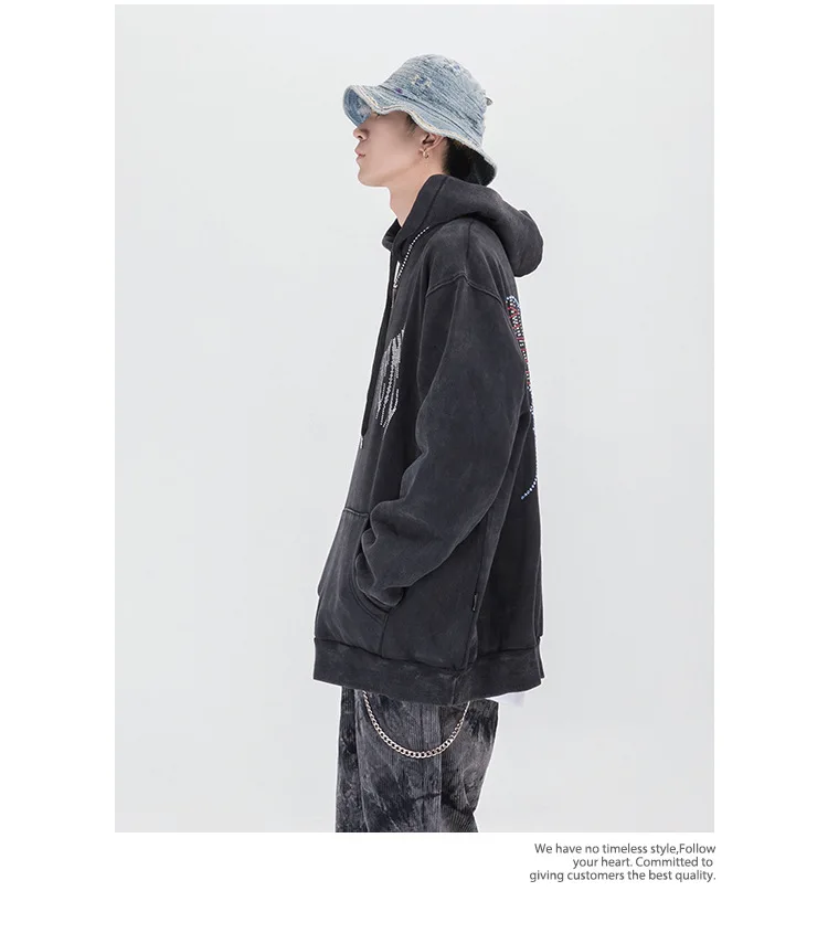 Оригинальные шикарные Брендовые мужские осенние и зимние Новые горячие кирпичные бабочки свободные мужские пары толстовки с капюшоном