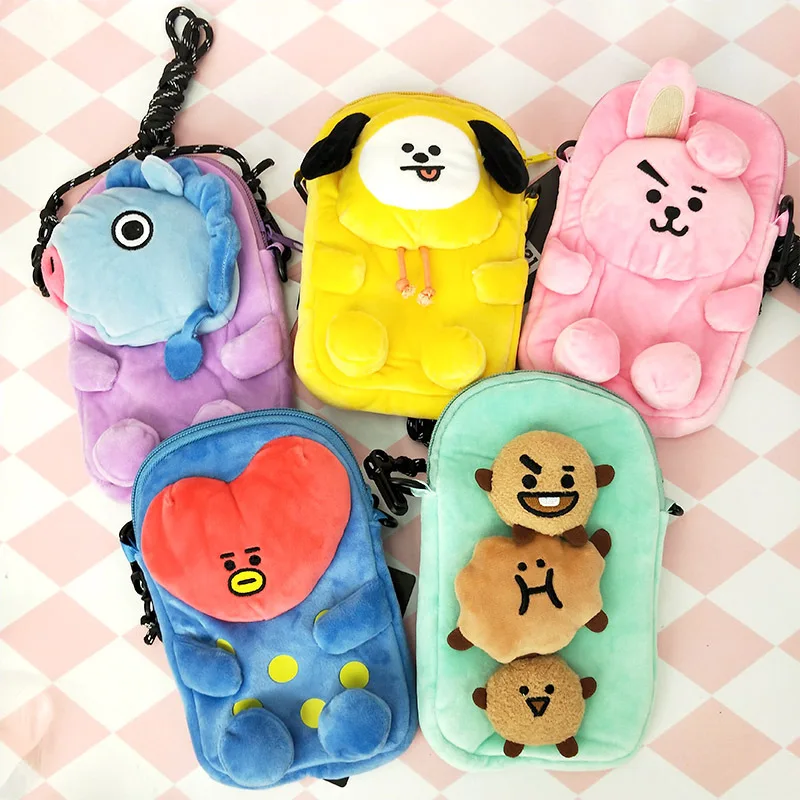

K-pop plush messenger bag multifunctional bag cute animal kawaii anime stuffed toys dog â€‹â€‹rabbit koala boy girl Christmas gift