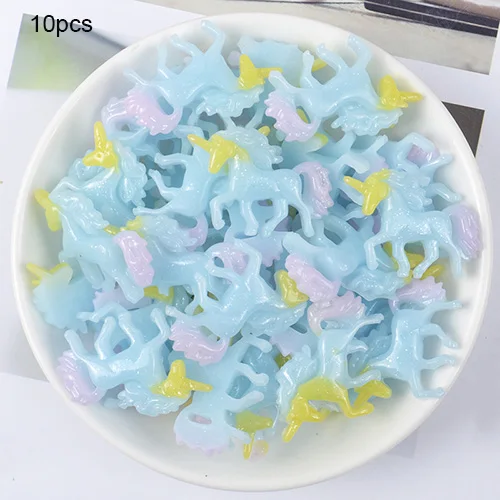Blue 10pcs Счастливые обезьяны 10 шт. слизи DIY аксессуары игрушки Мини смолы Животные поставки слаймов наполнитель для пушистого прозрачного кристалла слизи - Цвет: Blue 10pcs