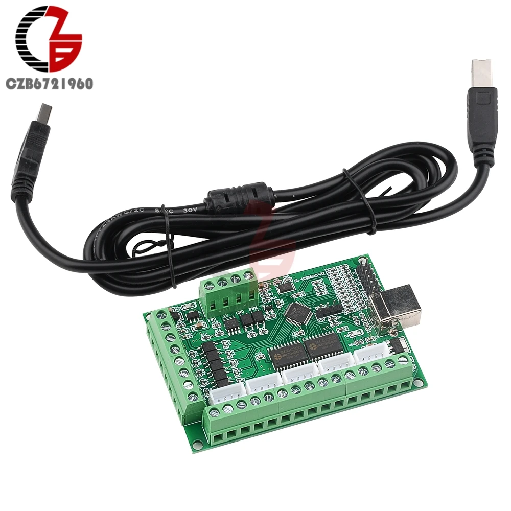 

MACH3 V2.1 5 Axis Engraving Machine Motherboard CNC Motion Control Card 5 Axis Stepper Motor Drive Interface Board 12V-24V PWM