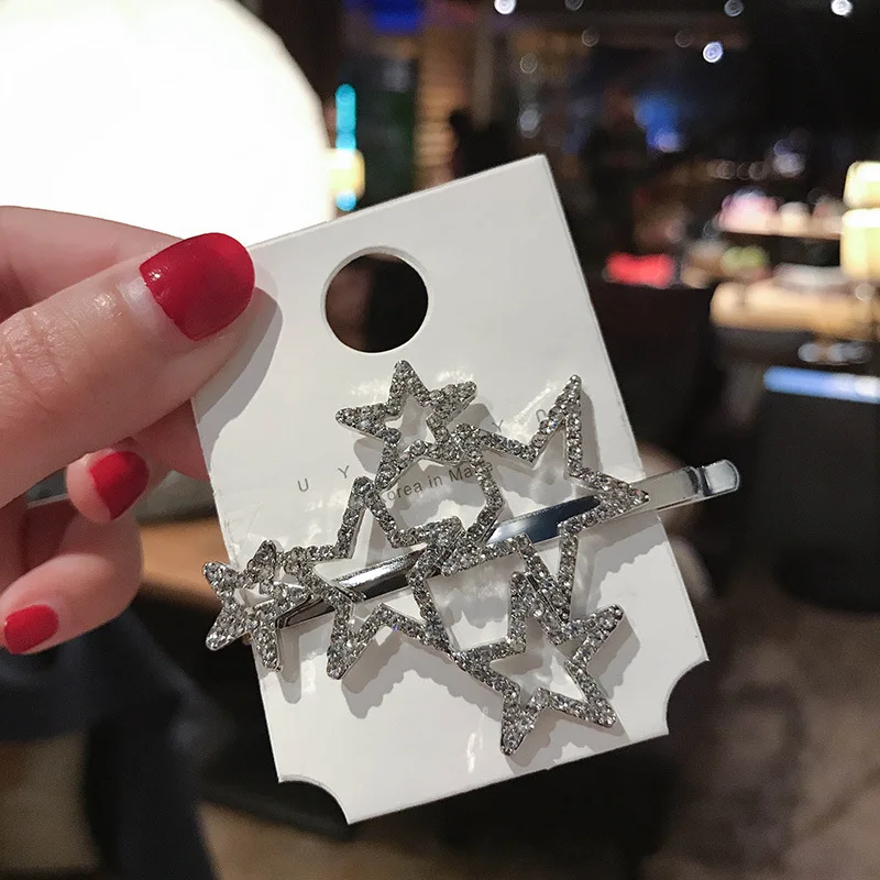 Босоножки на высоком каблуке Blingbling звезды Стразы волос один зажимы выдалбливают