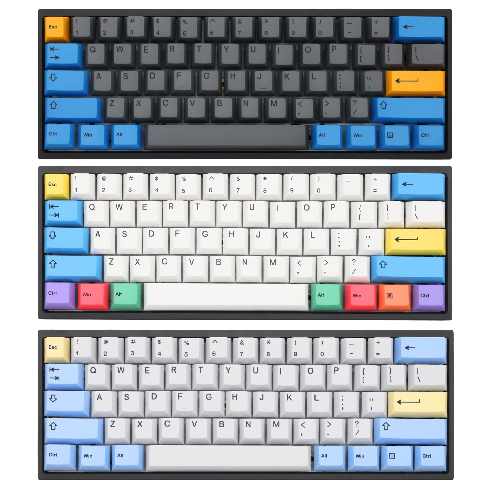 Pbt Simbiose Giz Pegaso para Teclado Perfil Cereja Dye Sub Keycap Grosso Gh60 Satan 60 Poker 87 a 104 Ansi