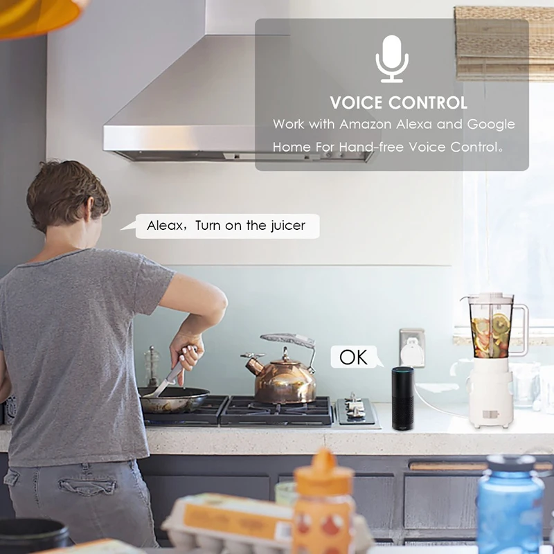 Tomada de Controle Trabalho com Alexa Frankever Tuya Israel fi Inteligente Remoto Voz Tomada Tempo Google Casa 16a wi - Image 4