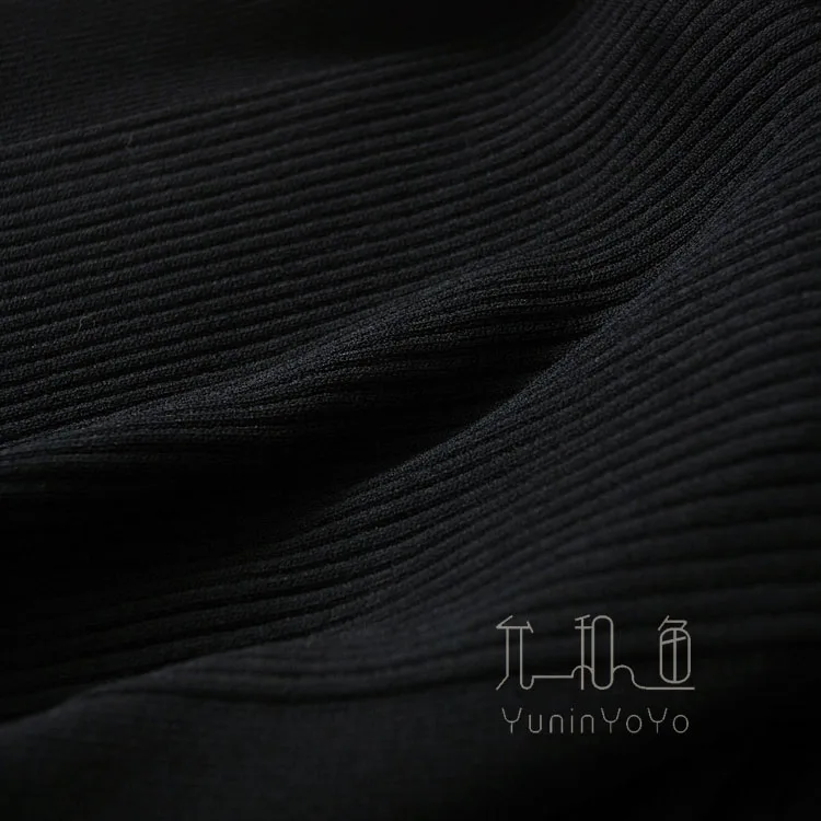 YUNINYOYO эксклюзивная одношаговая длинная юбка средней длины трикотажная со шлицей для похудения сбоку и отверстием вилки~ супер темперамент