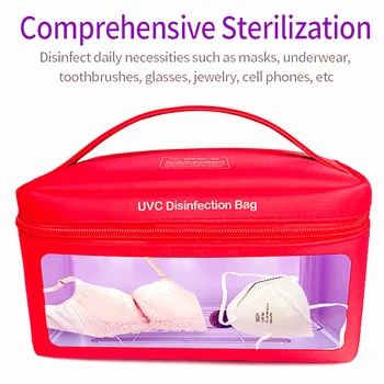 

Antivirus UVC Disinfection Bags Lamp Led Light High-Density UltraStretch Composite Nylon Grade 9999 Alcohol Mask Sterilizer Box