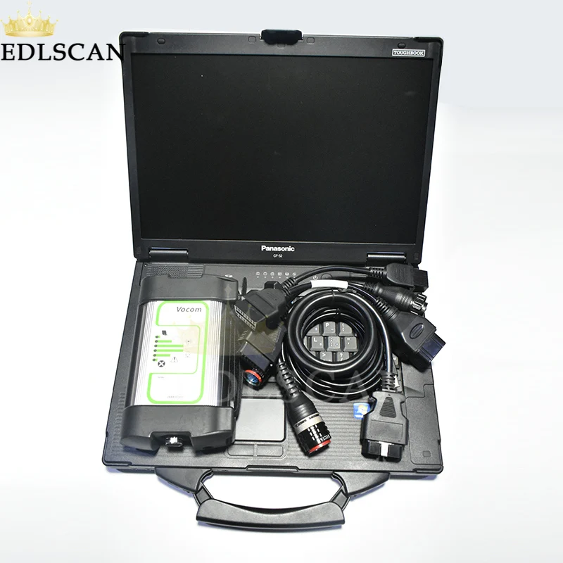 EDLSCAN CF52 с PTT 2.7.4 dev2 инструмент для Volvo грузовик диагностический инструмент vocom 88890300