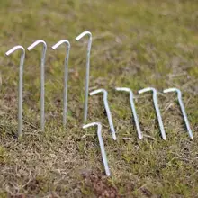 

5PCS Outdoor Question Mark Shape Silver Tent Peg Aluminium Alloy Stake Nail Awning tent Accessories