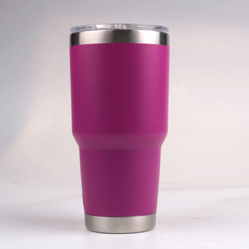 20 Вт, 30 Вт, oz Нержавеющая сталь стакан с крышкой с двойными стенками вакуумной изоляцией кружка для горячих и холодных напитков - Цвет: 30oz purple