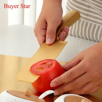 

Engraving Logo Food safe Kitchen Knife Stainless Steel cleaver knife 6.3 Inch Square blade Metal Long Handle Kitchen tools