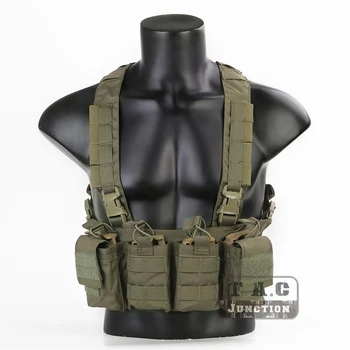 

Emerson Combat Rapid Assault Chest Rig Emersongear Quick Release Carrier Vest Harness w/ M4 M16 Mag Magazine Pouch RANGER GREEN