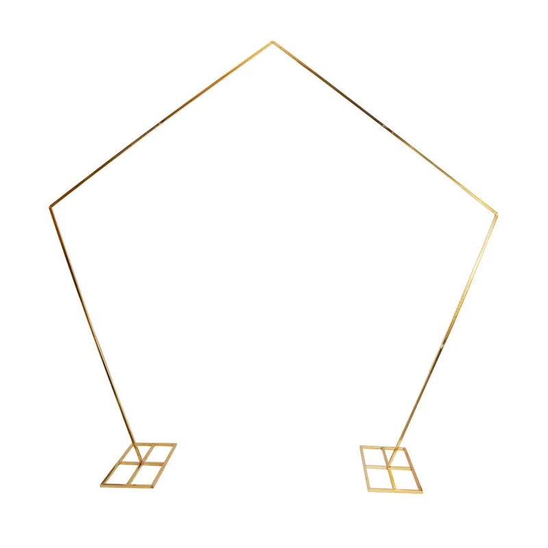 Gold Wedding Arch 1 компл./лот Круглый Свадебный центральный украшение арки шар цветок шар железный Стенд Арка свадебный реквизит фон Дорога свинец ZHL004 - Цвет: Gold Wedding Arch