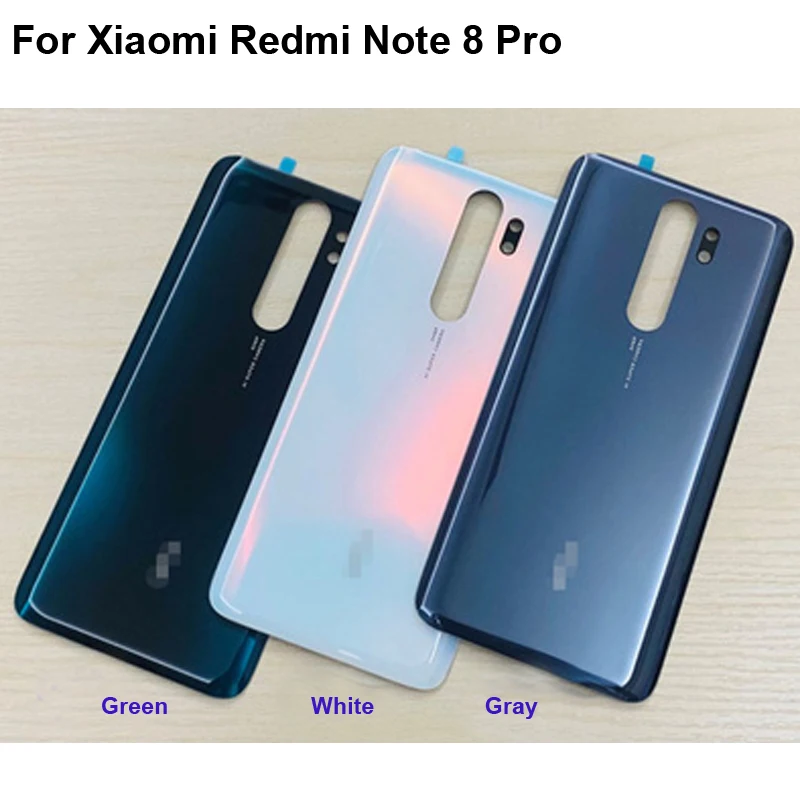 

Задняя крышка батарейного отсека для Xiaomi Redmi Note 8 Pro, корпус, заднее стекло, запасные части для Xiaomi Red mi Note8 Pro 8Pro