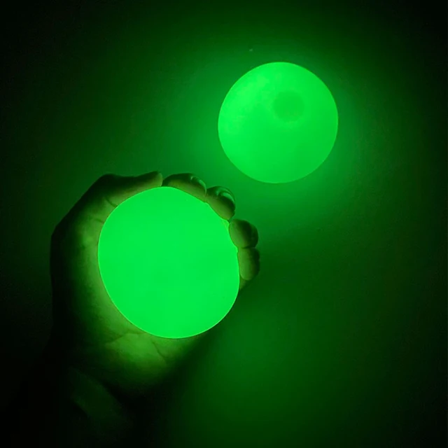 1pc Luminous Wall Target Ball Fidget Sticky Balls Silicone Decompression Soft TPR Elastic Squeeze Stress Reliever Ceiling Toys 1