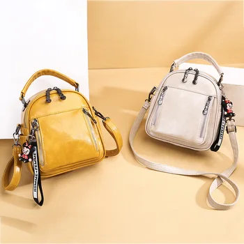 

2020 New Soft Women Bags Korean Version of the Vintage Wide Shoulder Shoulder bag Commuting Three Crossbody bag BA072
