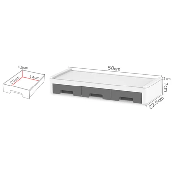 

Monitor Riser Stand Desk Shelf with Drawer Keyboard Storage Stylish Multifunctional Desktop Organizer Computer Tabletop HKS99