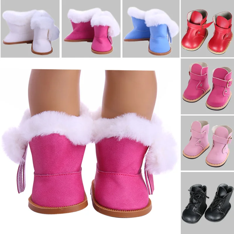 7cm Doll Shoes Doll Boots Plush Snow Panda For 18 Inch American&43Cm Baby Reborn Accessories Our Generation Girl's Toy Gift,doll shoes