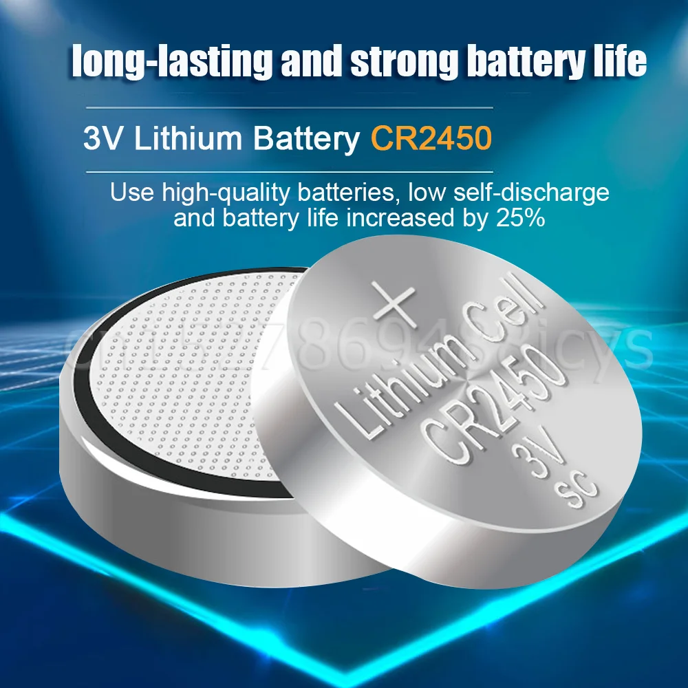 2 X TOSHIBA batería de iones de litio para reloj, pila de botón CR2450,  DL2450, BR2450, LM2450, KCR5029, Blíster de 2 unidades Sin Mercurio -  AliExpress