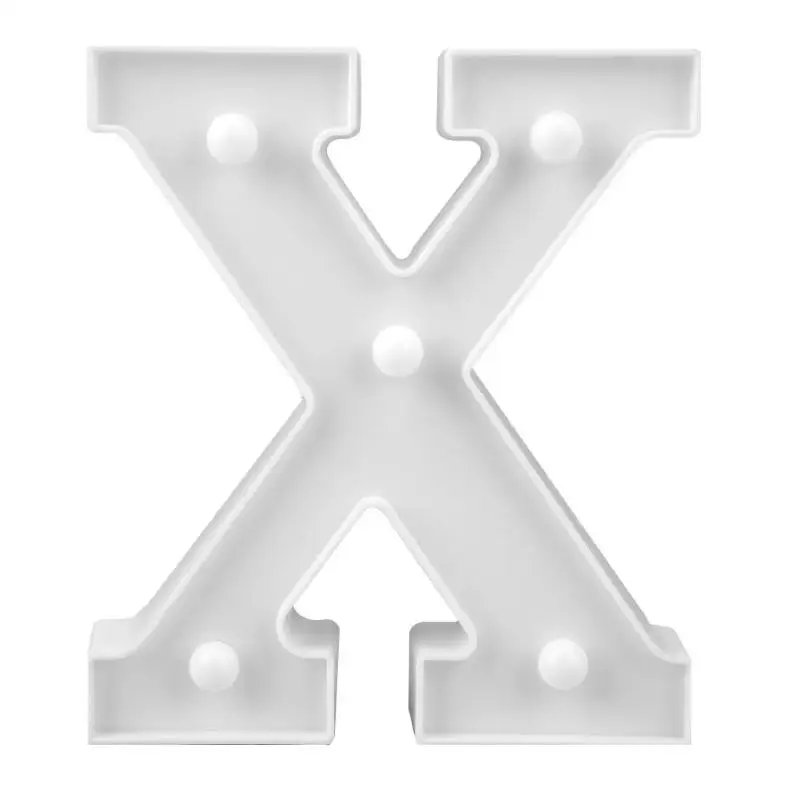 3D 26 букв Алфавит светодиодный светильник Marquee настенный ночной Светильник - Цвет: X