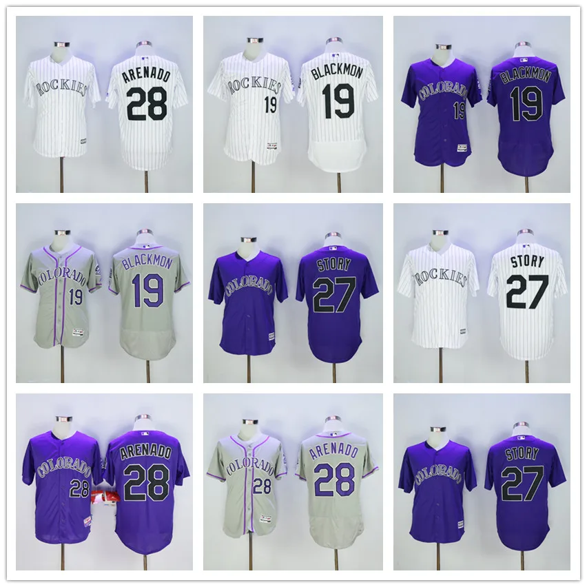 Мужская футболка Colorado Nolan Arenado Charlie Blackmon Trevor Story FLEX& Cool Base