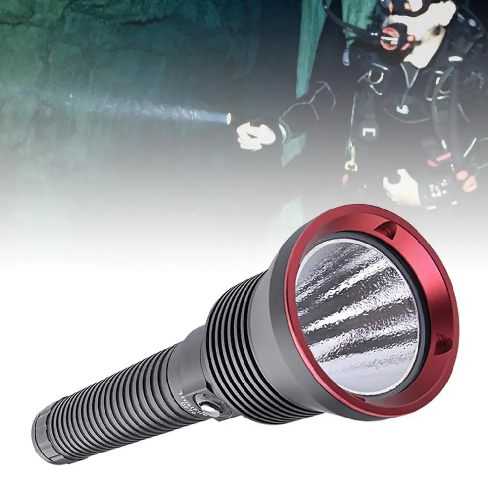 

DF70 3200LM XHP-70 LED Diving Flashlight Underwater 70m Diving Support 2 x 26650 Battery for Professional Diving Outdoor