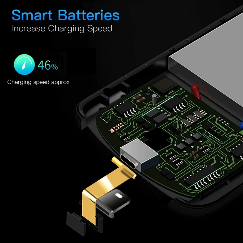 Для IPhone 11/11 Pro/11 Pro Max Чехлы для зарядки аккумуляторов 6000 мАч перезаряжаемый портативный внешний аккумулятор зарядное устройство