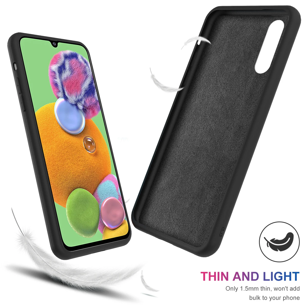 Для samsung Galaxy A90 5G задний Чехол тонкий мягкий ТПУ чехол для телефона Встроенный