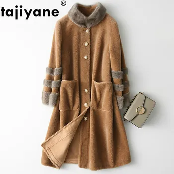 

Real Fur Coat Autumn Winter Jacket Women Clothes 2018 Korean Vintage Mink Fur Hooded Elegant Warm Thick 100% Wool Coats ZT1458