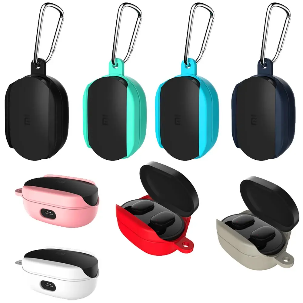

Earphone Silicone Bags For Xiaomi Redmi Airdots Wireless Earphone Charging Case Box Earphone Accessories Protective Cover Bag