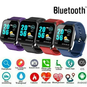

Smart Watch Waterproof Sport Blood Pressure Heart Rate Monitor Bracelet For Android IOS Smart Phones