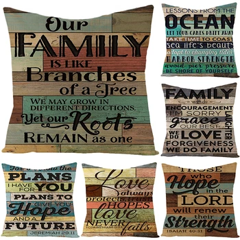 

Letter Print On Linen Pillowcase Outdoor Pillow Covers Home Decoration Polyester Coussin Decoration