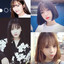 Горячие тонкие аккуратные воздушные челки поддельные волосы бесшовные зажимы спереди бахрома девушки шиньон CUN 668