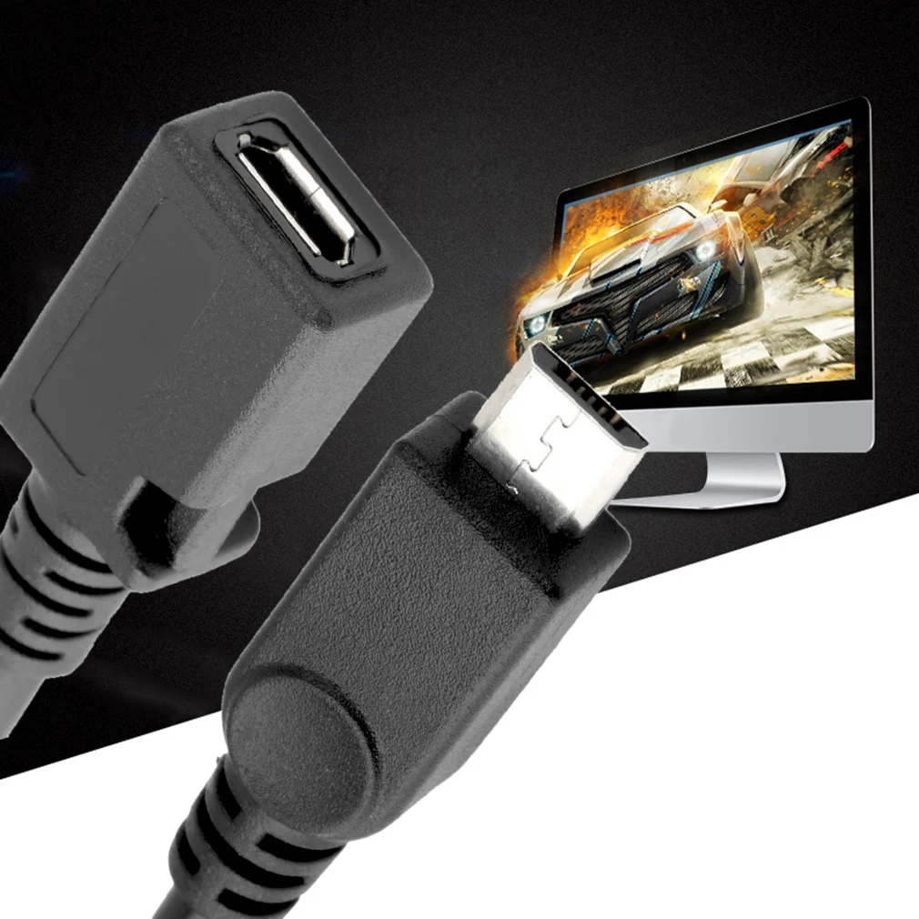 Высокое качество 1 шт. Plug& Play 480 Мбит/с 15 см USB B Micro USB Мужской Женский M/F УДЛИНИТЕЛЬ зарядный кабель шнур провод конвертер адаптер