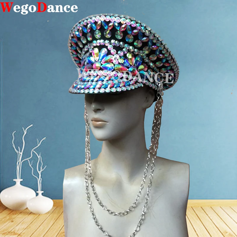 Rhinestone Festival Captain Hat 