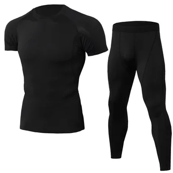 

2020 New Compression Men's Sport Suits Quick Dry Running sets Clothes Sports Joggers Training Gym Fitness Tracksuits Running Set
