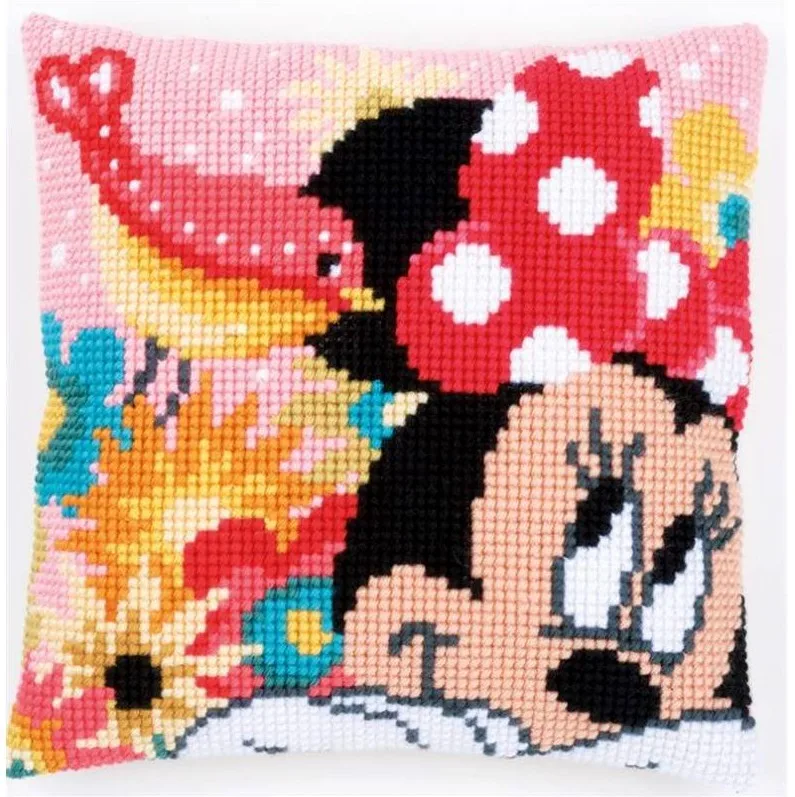 

Latch Hook Cushion Cartoon Pattern Pillow Case Crochet Art & Crafts Acrylic Embroidery Sofa Bed Cushion Cover Home Decor