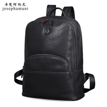 

High-quality leather High capacity Backpack High-end JOSEPHAMANI Brand men Backpack new mochila free shipping