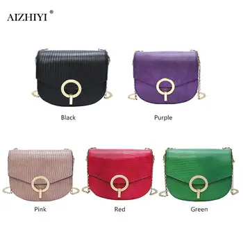 

Casual Women PU Leather Crossbody Bag Female Small Chain Purse Solid Color Messenger Shoulder Travel Handbags