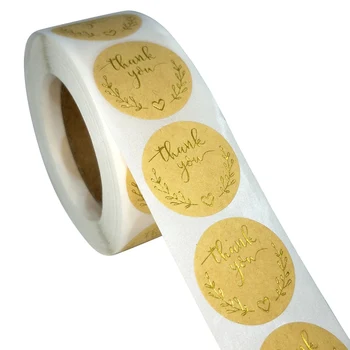 

500Pcs/Roll THANK YOU Stickers for Cake Biscuit Baking Sealing Labels Gift Box Decorative Stickers Scrapbooking Label Stickers