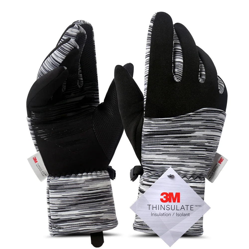 Winter Fleece Touch Screen Skiing Gloves Nonslip Windproof Extended