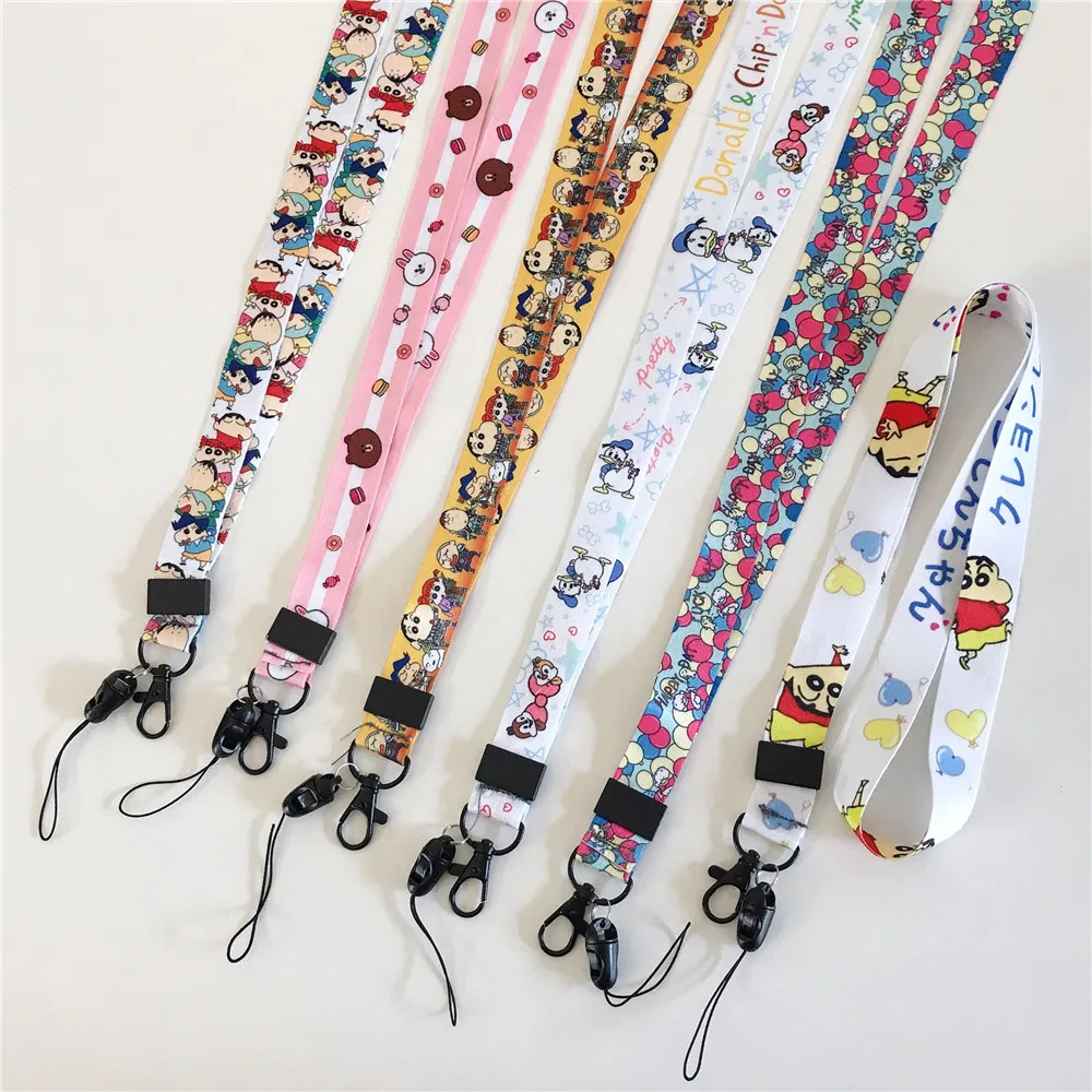 

Lovely Nylon cell Phone Lanyard Cartoon Anime collection keychain Cute Straps Charm Cords DIY Rope for Keys phone Strap Pendant