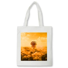 

Skull print female canvas bag casual cartoon letter shopper bag Harajuku large capacity hip hop gothic women shoulder bag