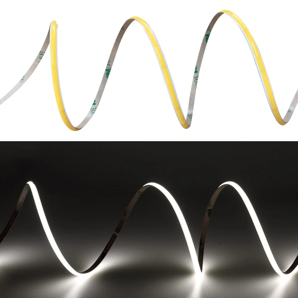 Super dünne Cob LED-Streifen leuchten 4mm 120leds/m flexible