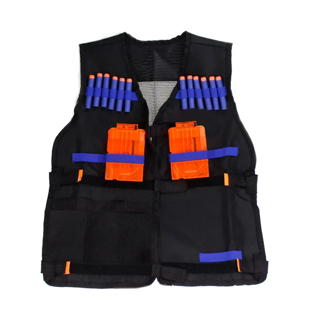 US $8.33 Thin Black Style Soft Bullet Gun Battle Vest Water Gun Outdoor Sports Tactical Vest Entertainment C