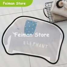 Мультипликационный слон полигон ковер для детской комнаты детская комната спальня ванная комната Противоскользящие коврики креативные скандинавские серые ковры
