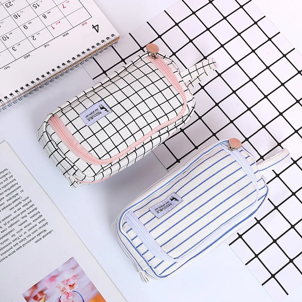 Сетчатый Чехол-карандаш Kawaii estuche escolar двухслойный trousse scolaire stylo школьные принадлежности kalem kutusu astuccio scuola