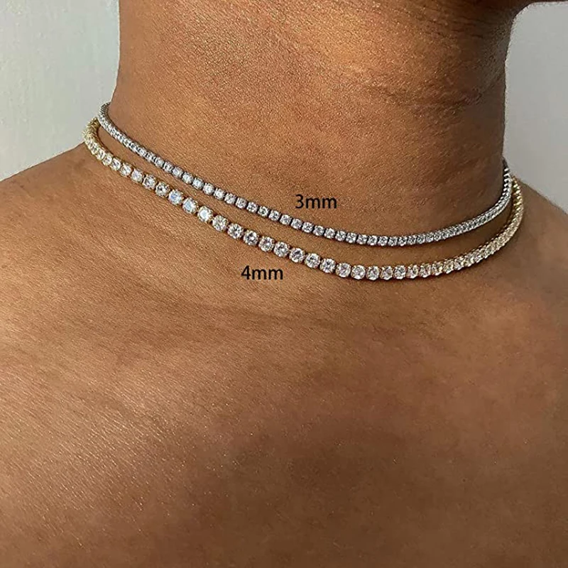 Zhouyang Choker Tennis Chain Necklace 