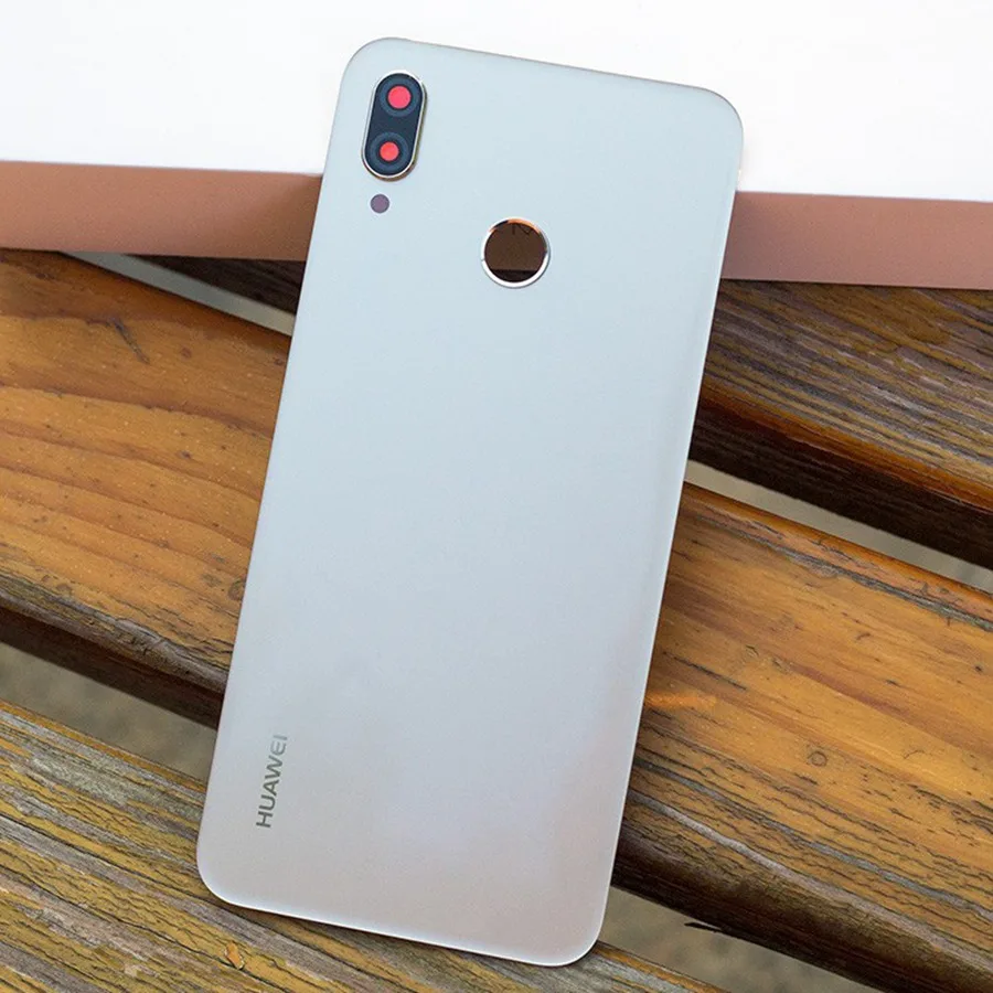 Для huawei P20 Lite задняя крышка для батареи+ объектив камеры для huawei P20 Lite Крышка для батареи Nova 3e Задняя Дверь Корпус чехол панель - Цвет: Gold With Lens